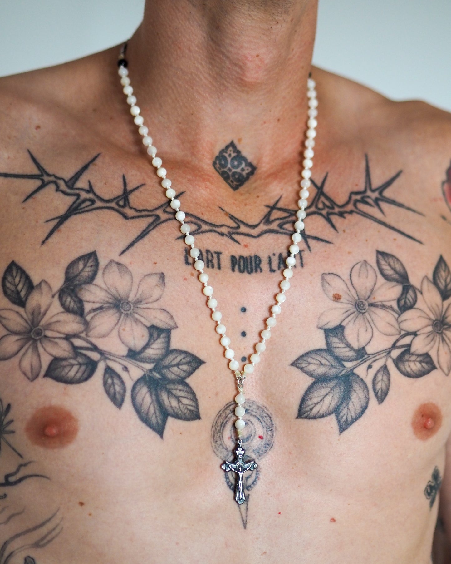 White Jesus Rosary