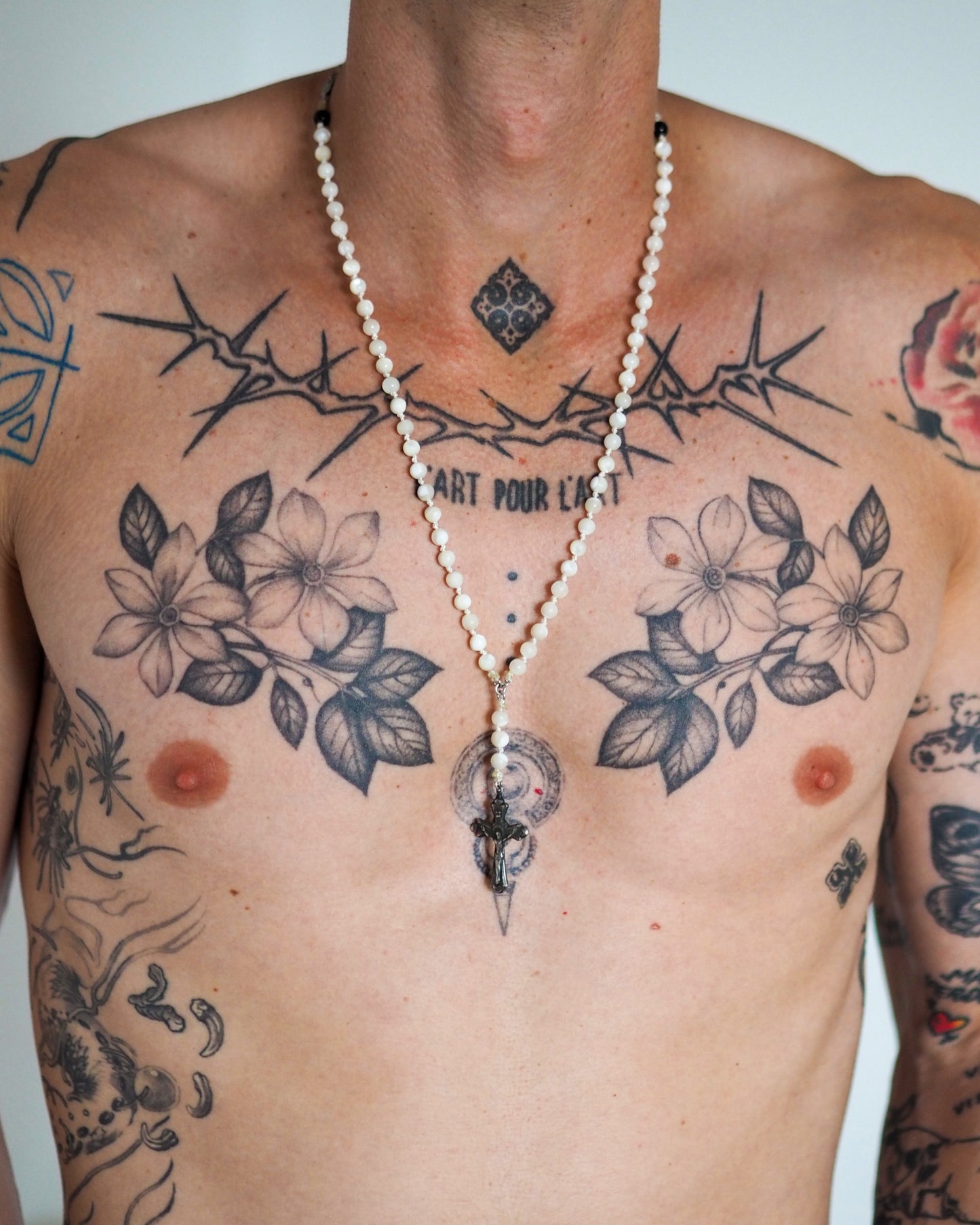 White Jesus Rosary
